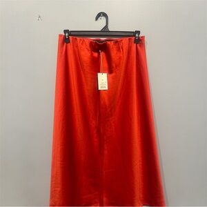 a new day Red Satin Maxi Skirt